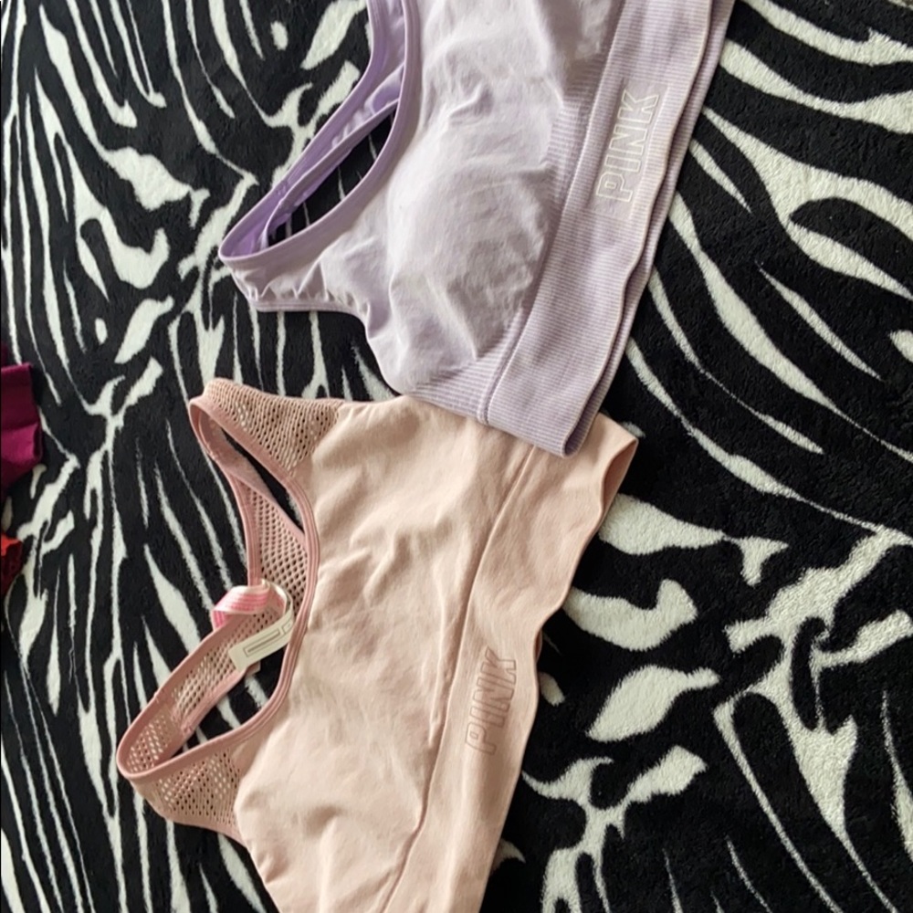 Pink sport bras